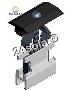 Alu mid panel clamp alu profile - black