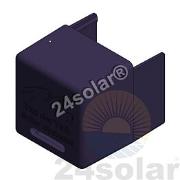 Black plastic end cap Side++ profile, 50x50 mm (Van der Valk)