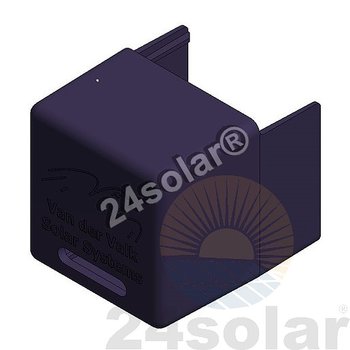 Black plastic end cap Side++ profile, 50x50 mm (Van der Valk)