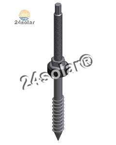 SS hanger bolt - M10x200mm (wooden purlin; Van der Valk)