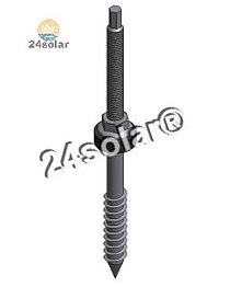 SS hanger bolt - M10x200mm  (wooden purlin; Van der Valk)