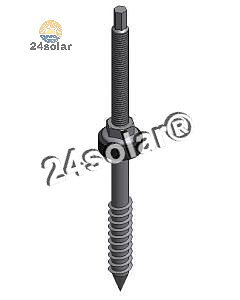 SS hanger bolt - M10x200mm  (wooden purlin; Van der Valk)