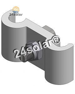 Alu hanger bolt clamp + hammerhead + nut (Van der Valk)