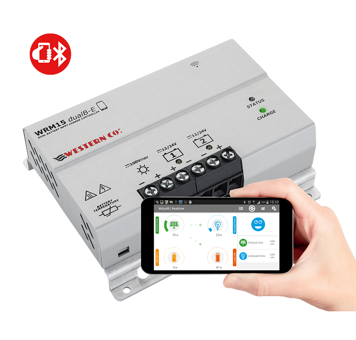MPPT Dual Battery charge controller WRM15 DUALB-E