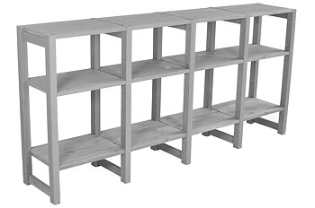 Sideboard, 160 x 30 x 78 cm, 4 sektioner, välj färg - SCALA CLASSIC