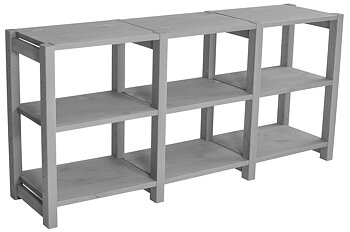 TV Bänk, 120 x 40 x 58 cm, 3 sektioner, välj färg - SCALA CLASSIC