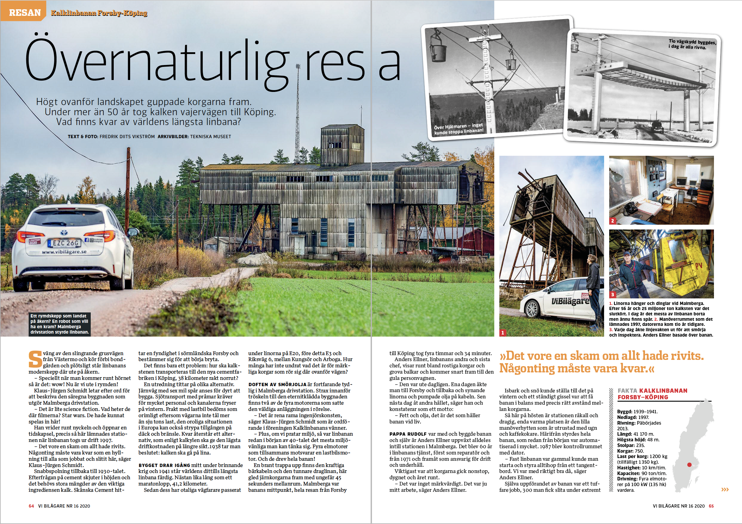 Vi Bilägare 2020/16 Resan: Kalklinbanan Forsby-Köping