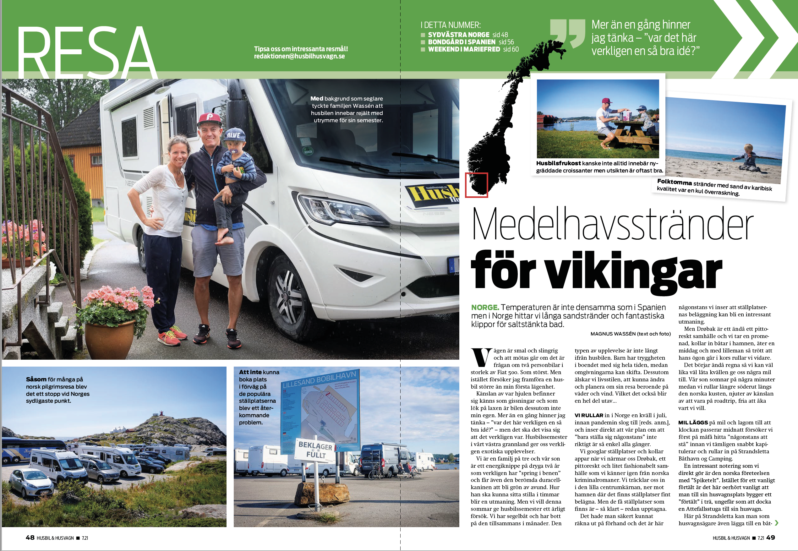 Digital fil: RESA 7/2021 - SYDVÄSTRA NORGE  / BONDGÅRD I SPANIEN / WEEKEND I MARIEFRED
