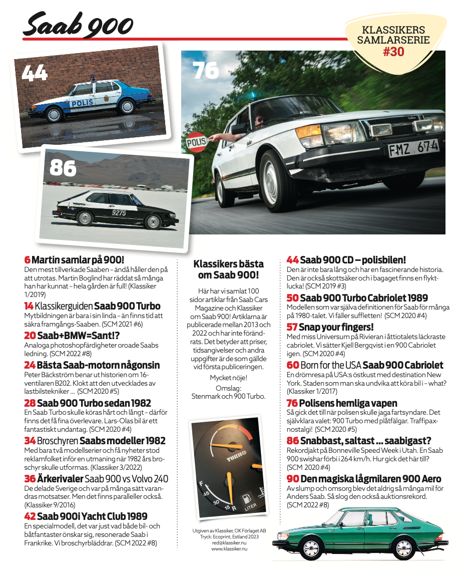 SAAB 900 - Klassikers samlarserie #30 - 2