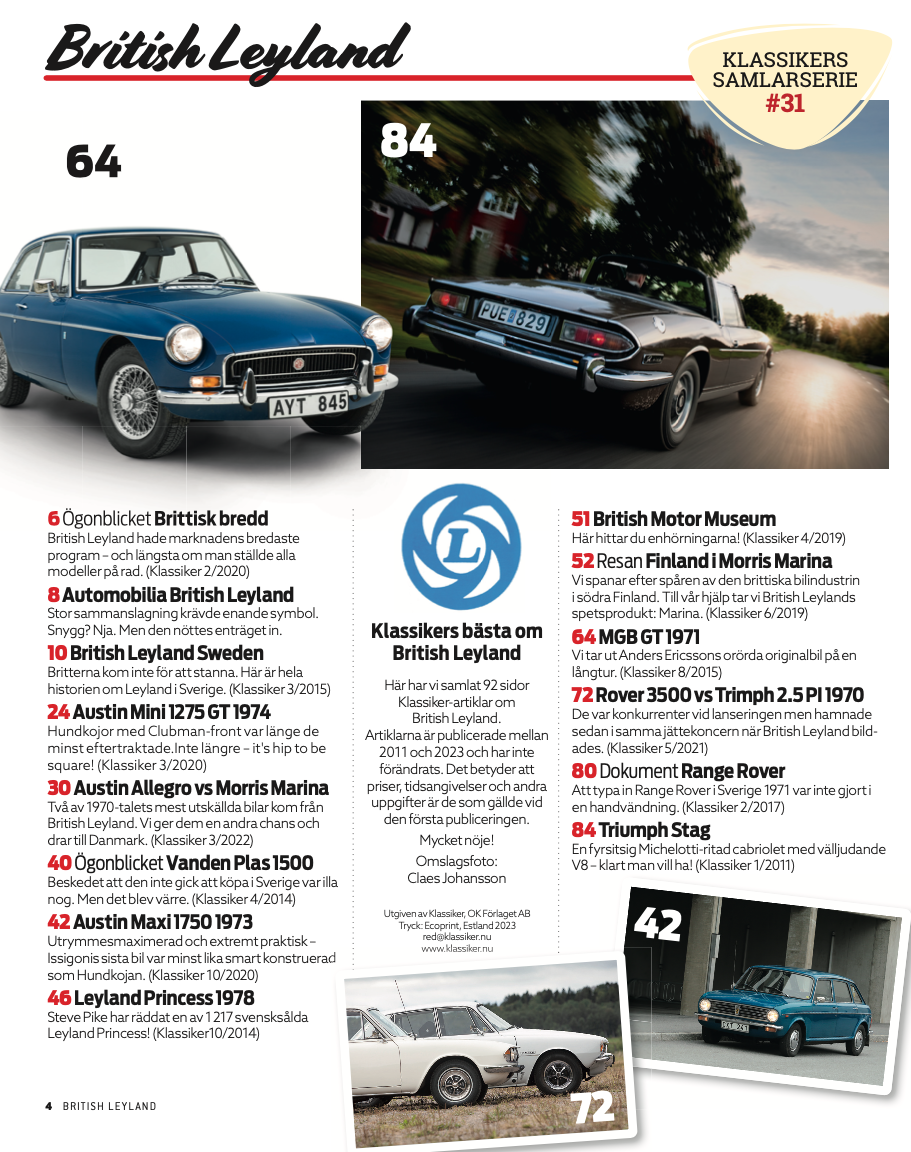 BRITISH LEYLAND - Klassikers samlarserie #31 - 2
