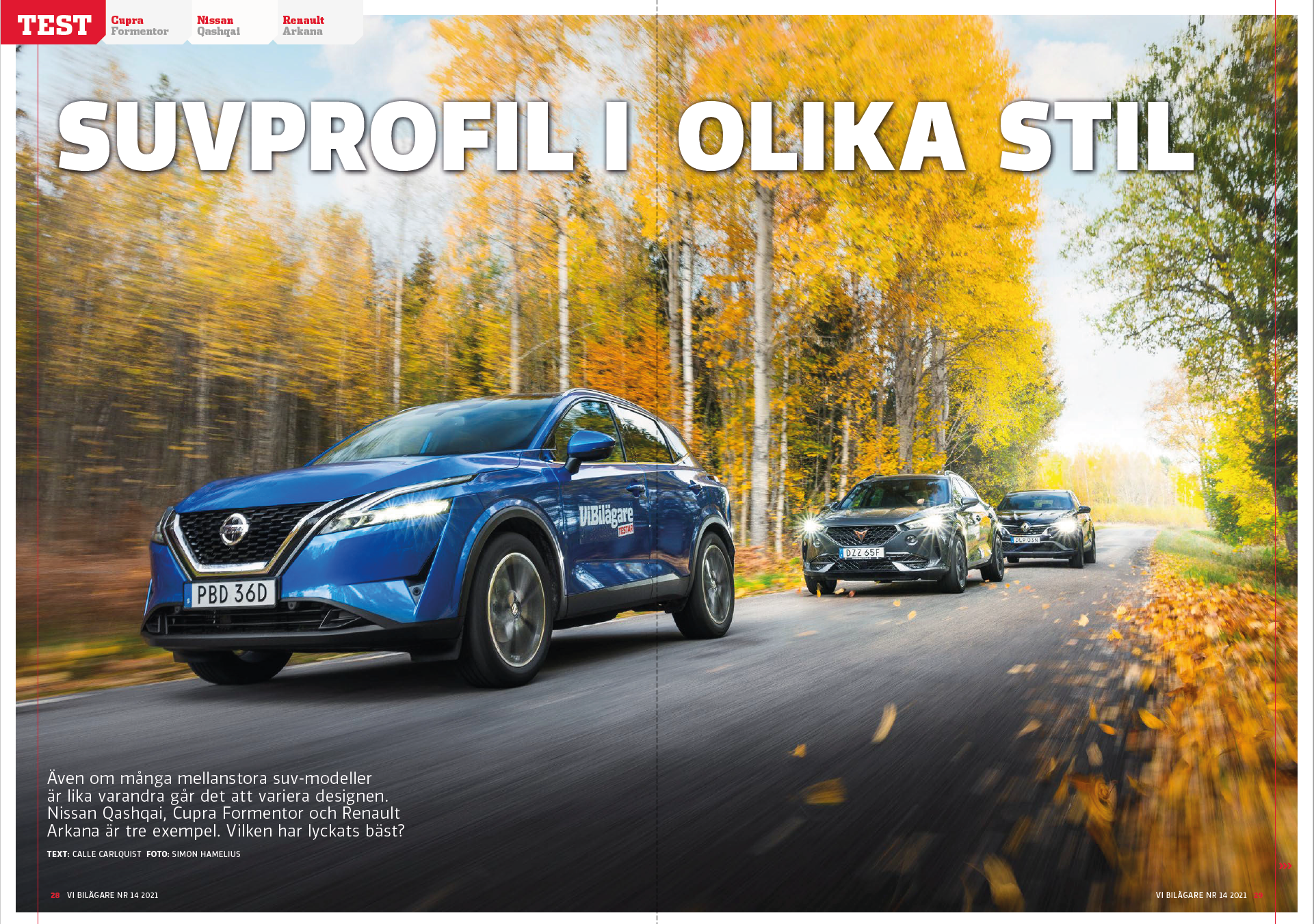 Vi Bilägare 2021/14 Biltest: Cupra Formentor / Nissan Qashqai / Renault Arkana