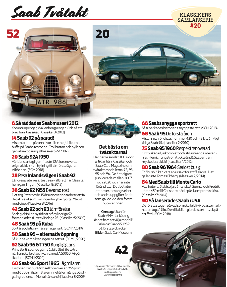 Saab Tvåtakt - Klassikers samlarserie #20 - 2