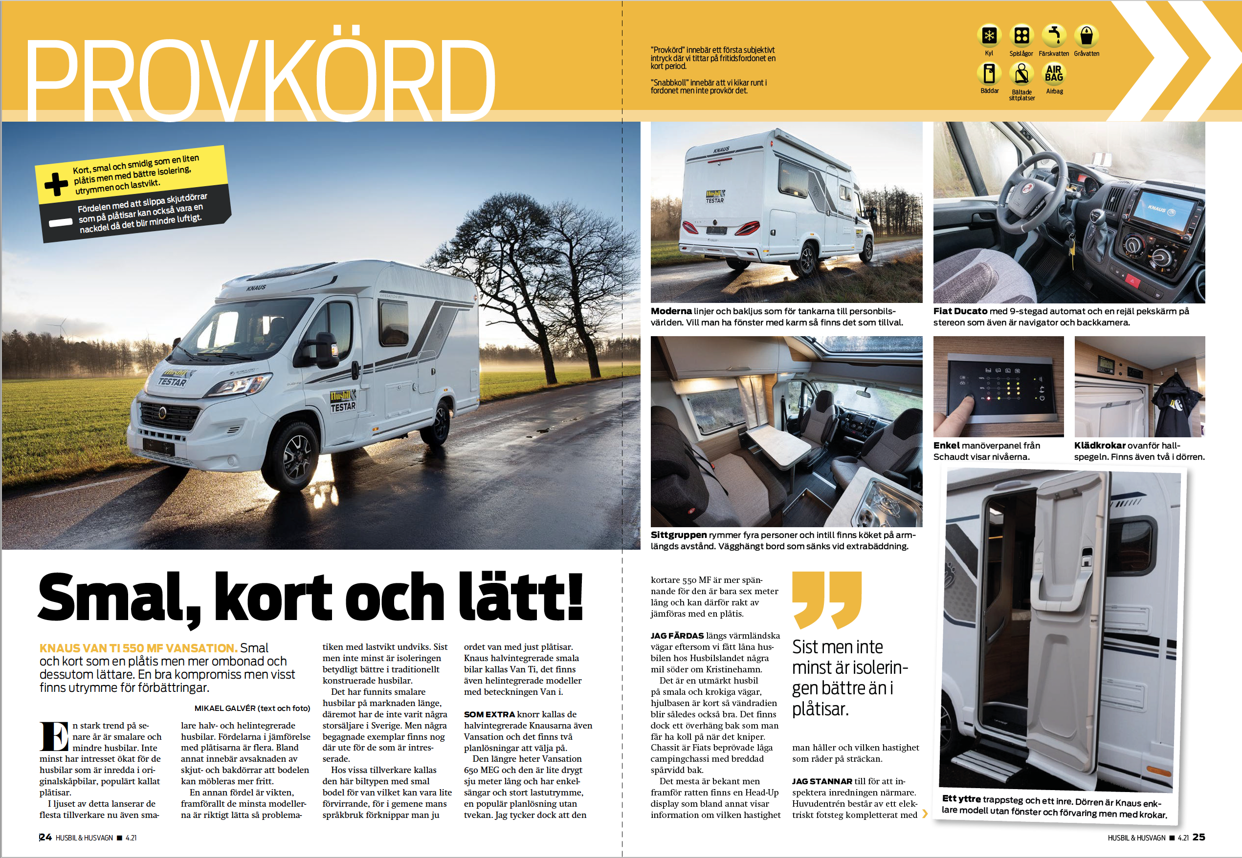Digital fil: PROVKÖRT: KNAUS VAN TI 550 MF VANSATION. Husbil & Husvagn 4/2021