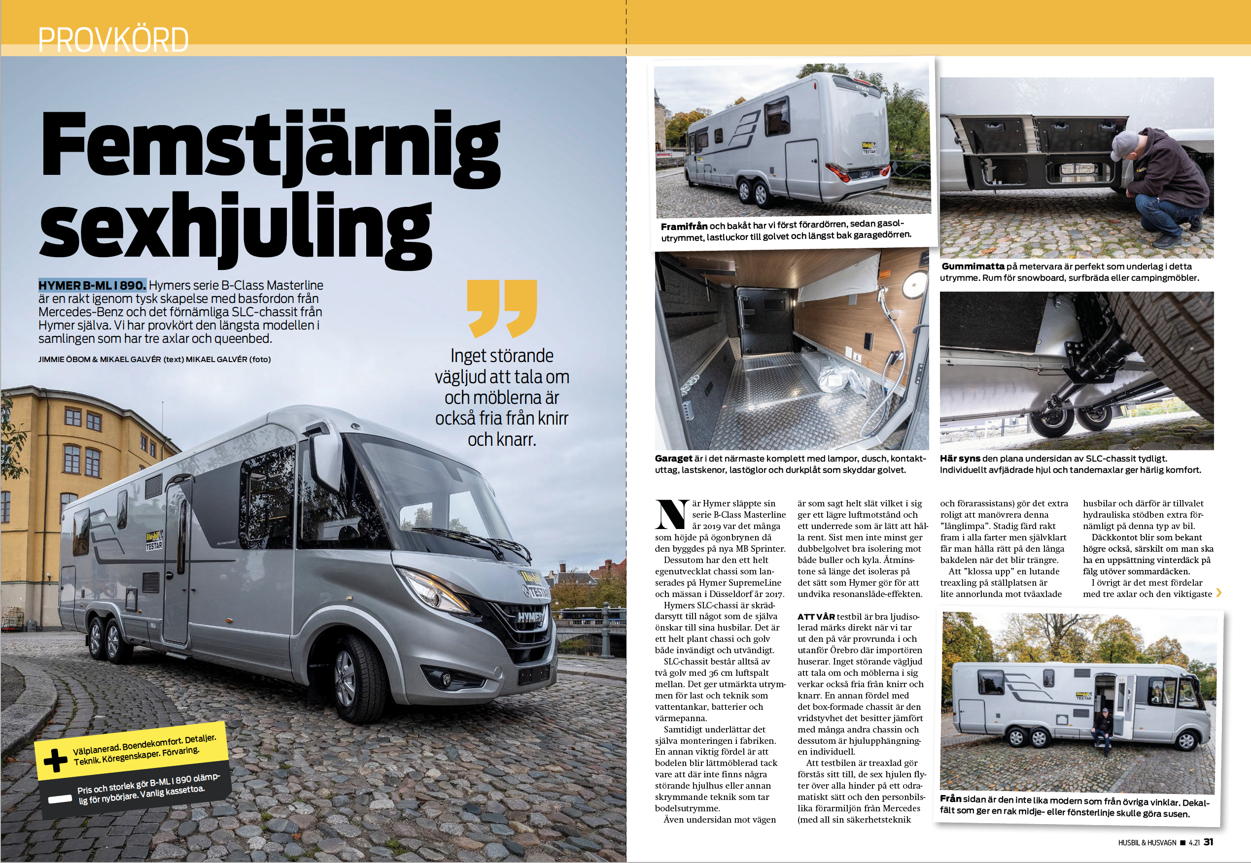 Digital fil: PROVKÖRT: HYMER B-ML I 890. Husbil & Husvagn 4/2021