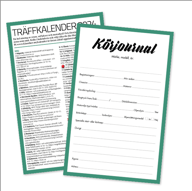 Klassiker 5.2024 med Träffkalender/Körjournal - 3