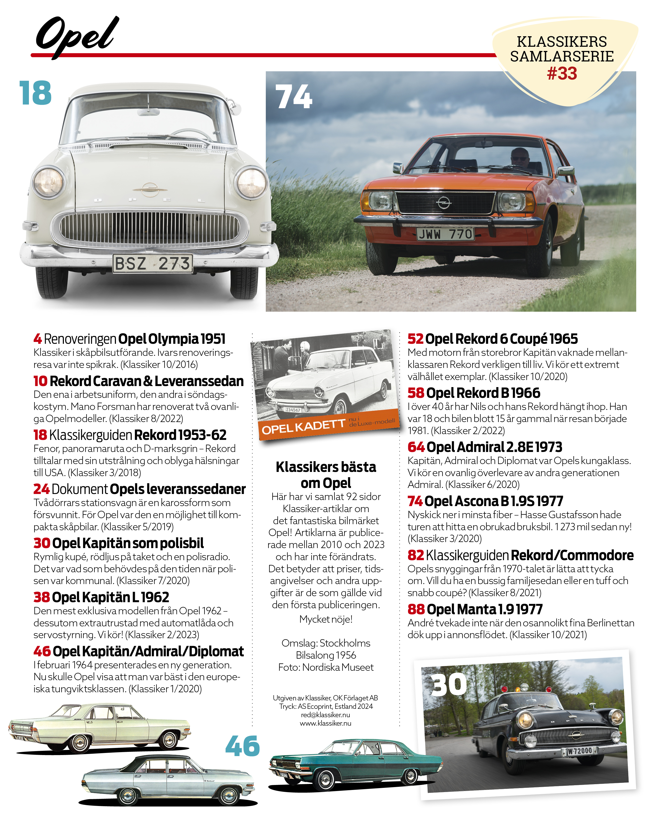 OPEL - Klassikers samlarserie #33 - 2