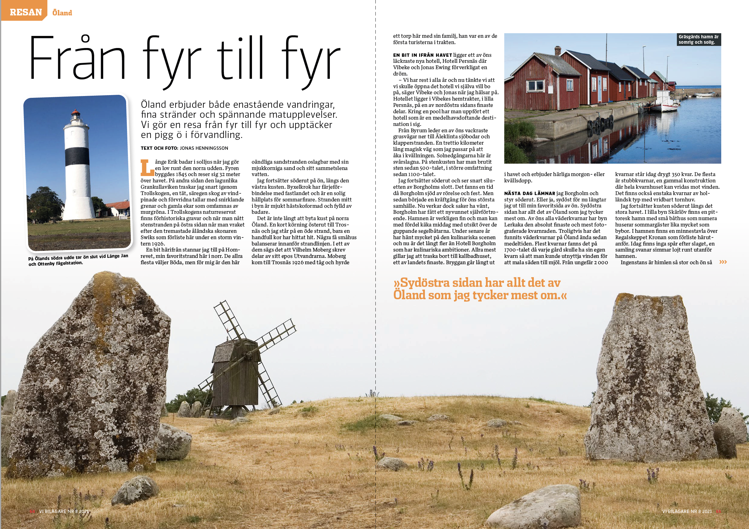 Vi Bilägare 2021/08 Resan: Öland