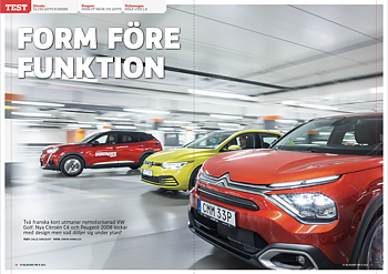 Vi Bilägare 2021/08 Biltest: Citroën C4 / Peugeot 2008 / Volkswagen Golf