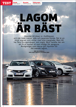 PDF 2012/07 Test: Honda Civic, Hyundai i30, Volkswagen Golf