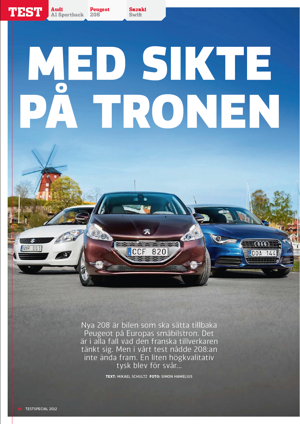PDF 2012/09 Test: Audi A1 Sportback, Peugeot 208, Suzuki Swift