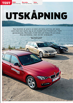 PDF 2012/14 Test: BMW 3-serie Touring, Mercedes C-klass Kombi, Volvo V60