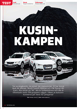 PDF 2012/16 Test: Audi A6 Allroad, Skoda Suberb Alldrive, Volkswagen Passat Alltrack