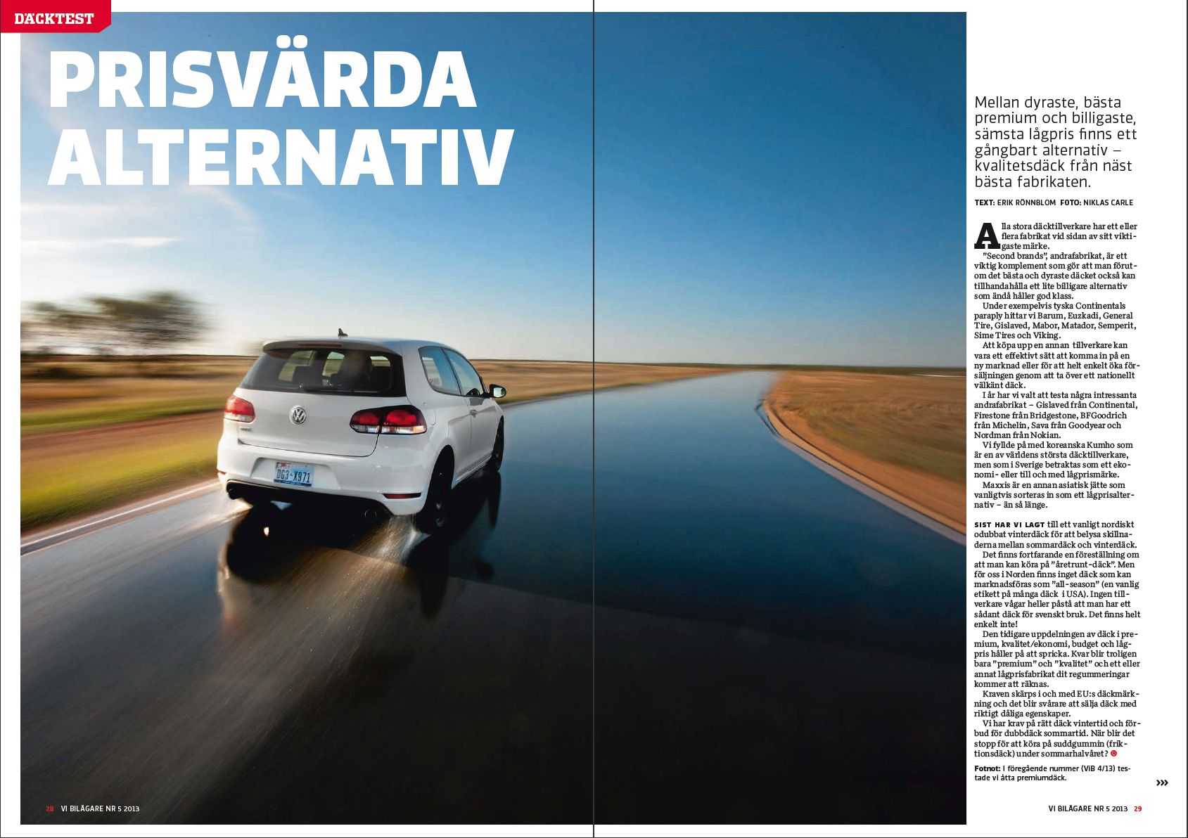 PDF Sommardäcktest Prisvärda alternativ 2013 7 sidor