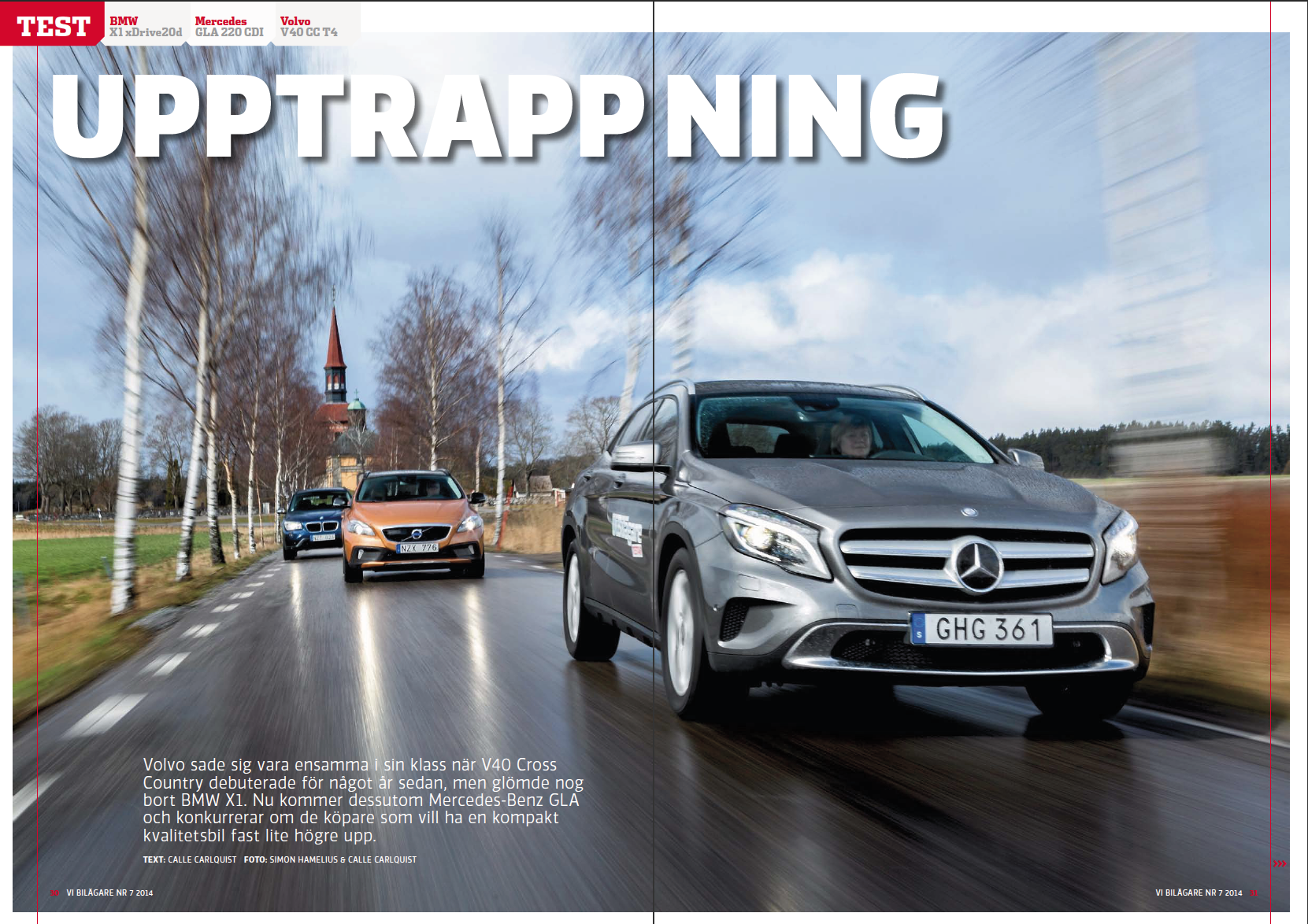 PDF 2014/07 Test: Mercedes GLA, BMW X1 , Volvo V40 Cross Country