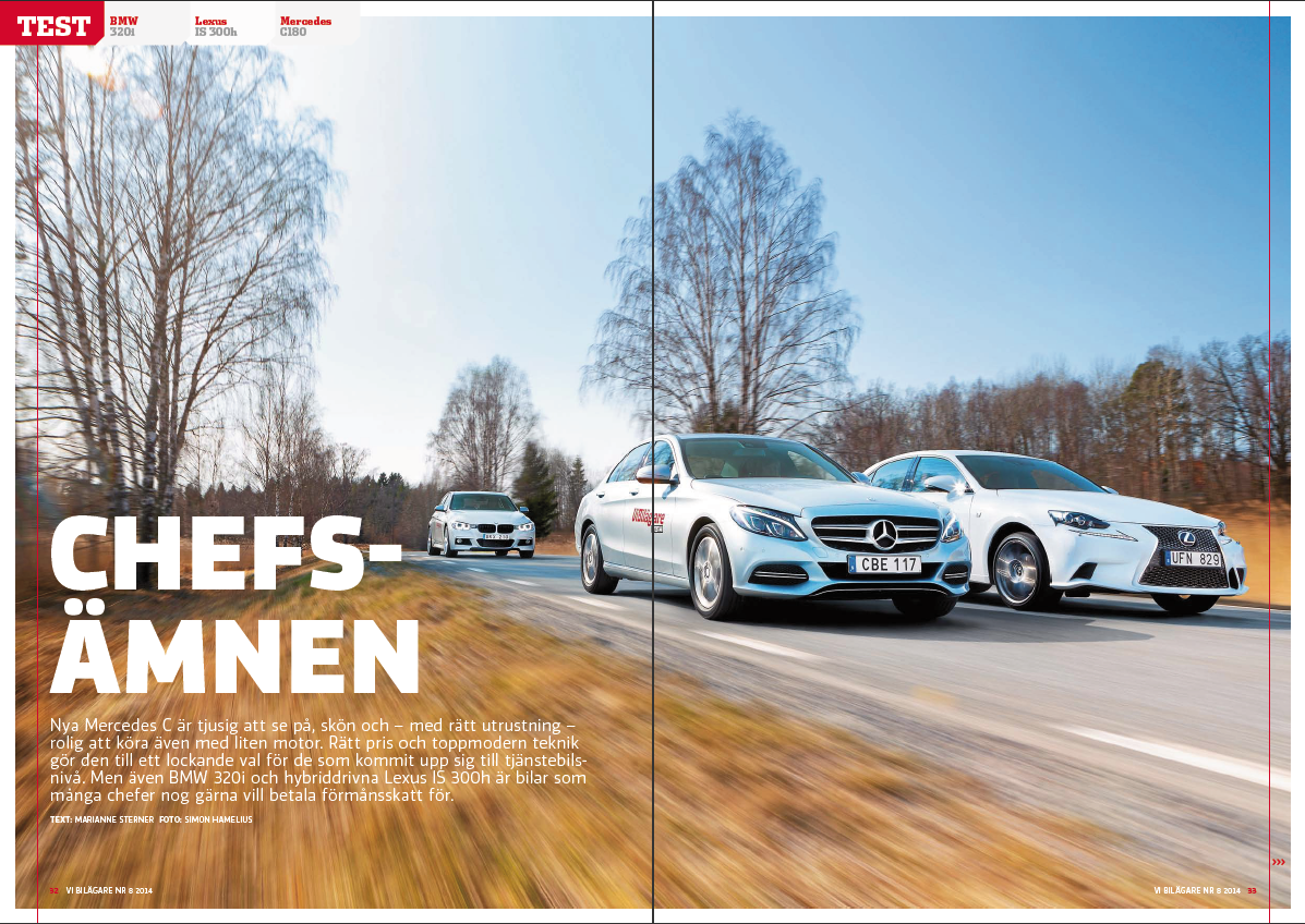 PDF 2014/08 Test: Mercedes C180, BMW 320i, Lexus IS 300h