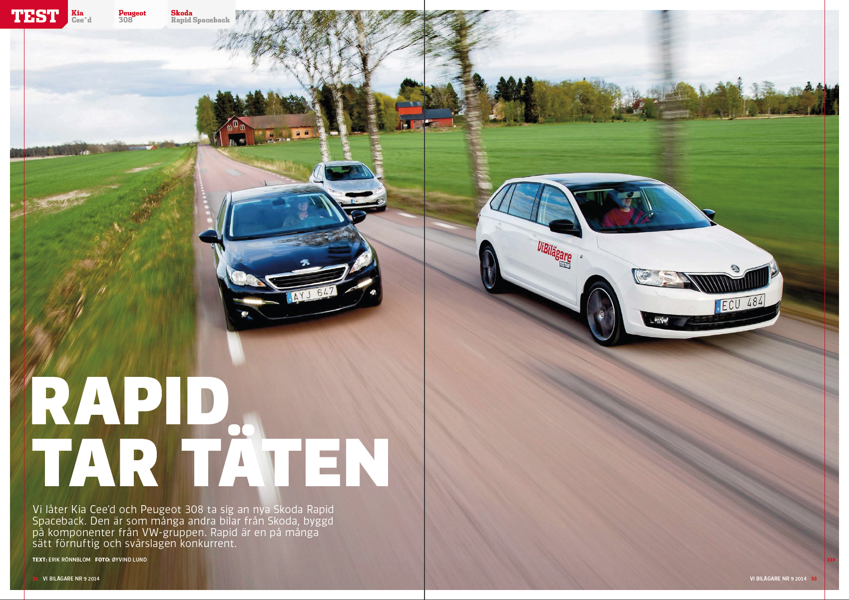 PDF 2014/09 Test: Kia Cee´d, Peugeot 308, Skoda Rapid Spaceback