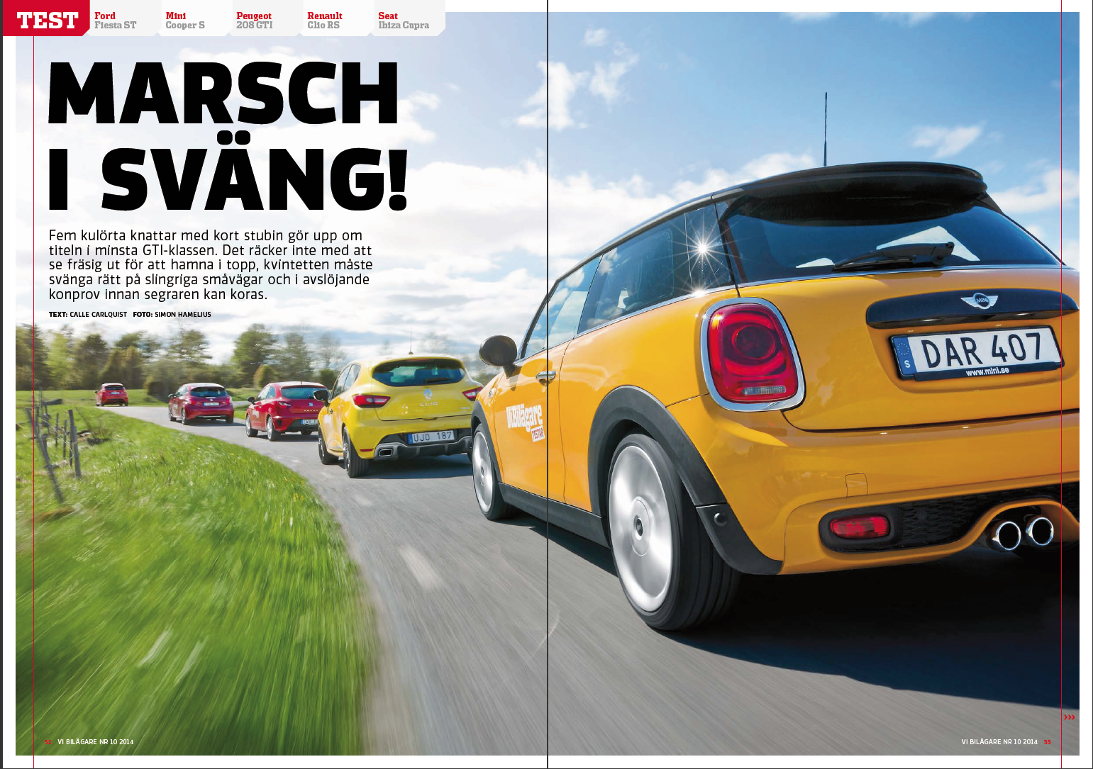 PDF 2014/10 Test: GTI-TEST Ford Fiesta, Mini Cooper, Peugeot 208,Renault Clio, Seat Ibiza Cupra