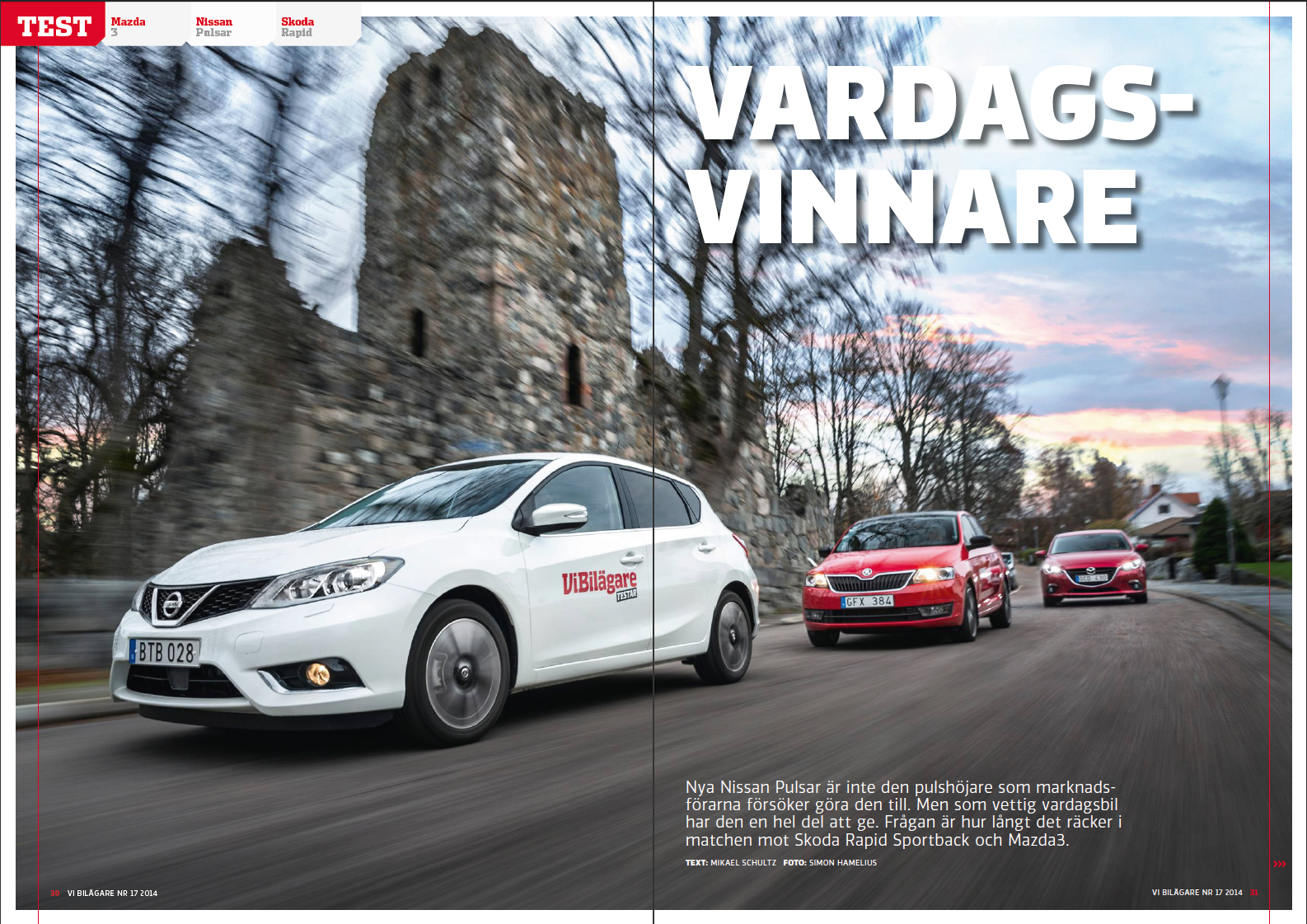 PDF 2014/17 ViB Test: Mazda3, Nissan Pulsar, Skoda Rapid
