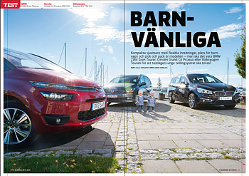 PDF ur Vi Bilägare 2015/15 Test. VW Touran, BMW Gran Tourer, Citroen Grand C4