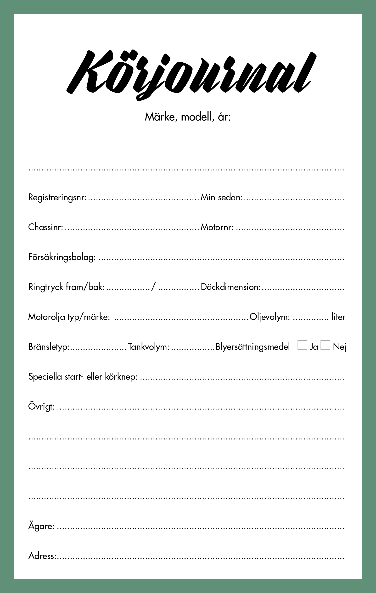 Klassiker Körjournal & Bilsommar 2024 - 3