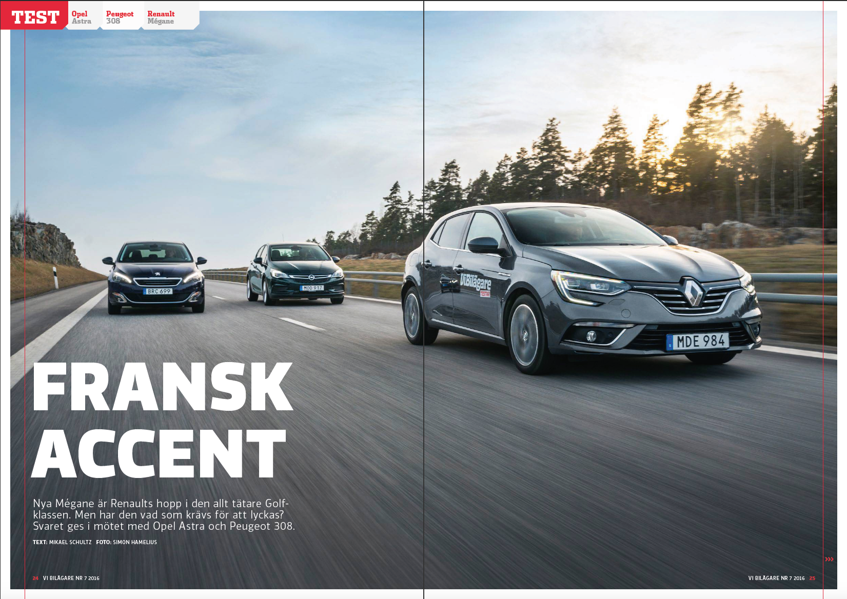 Vi Bilägare Biltest 2016/07: Opel Astra, Peugeot 308, Renault Mégane