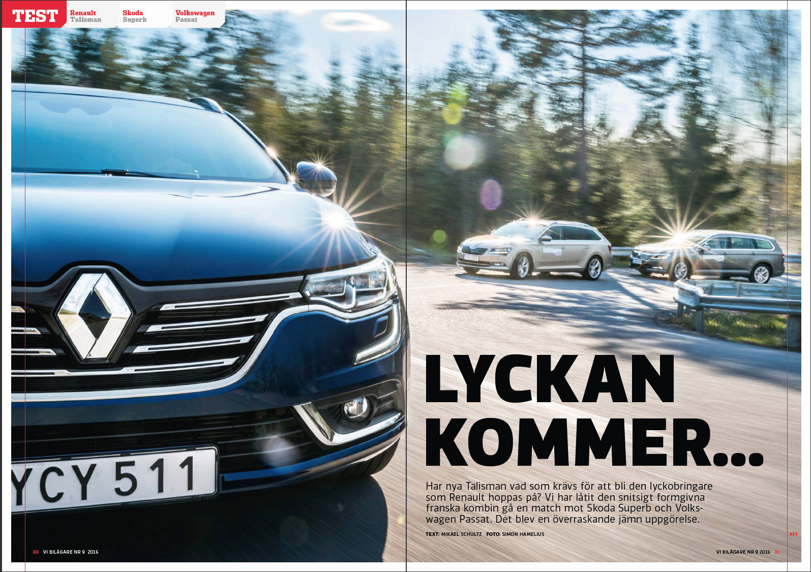 Vi Bilägare 2016/09 Biltest: Renault Talesman, Skoda Superb, Volkswagen Passat