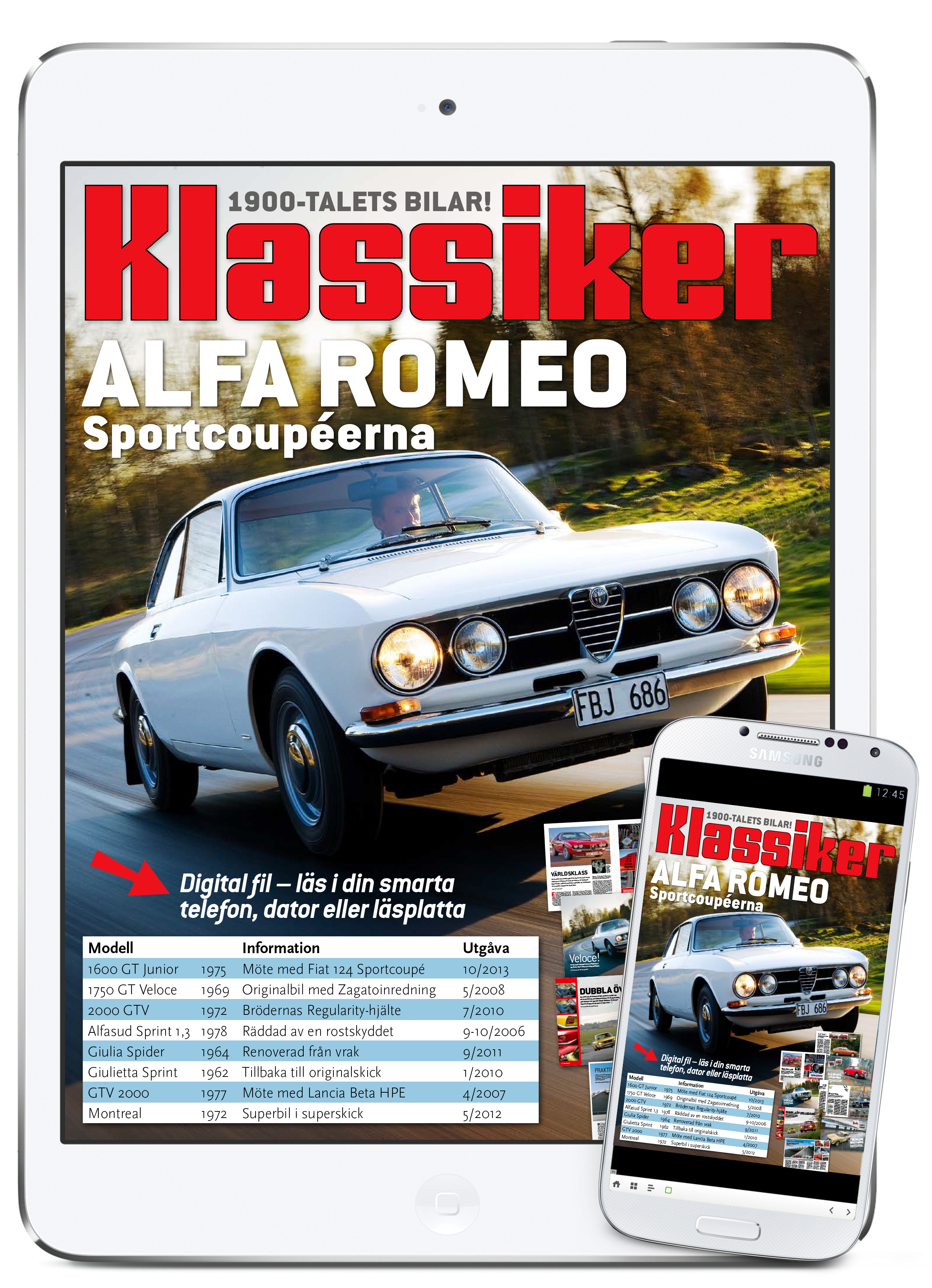 Digital läsning: Alfa Romeo Sportcoupéer. Klassiker