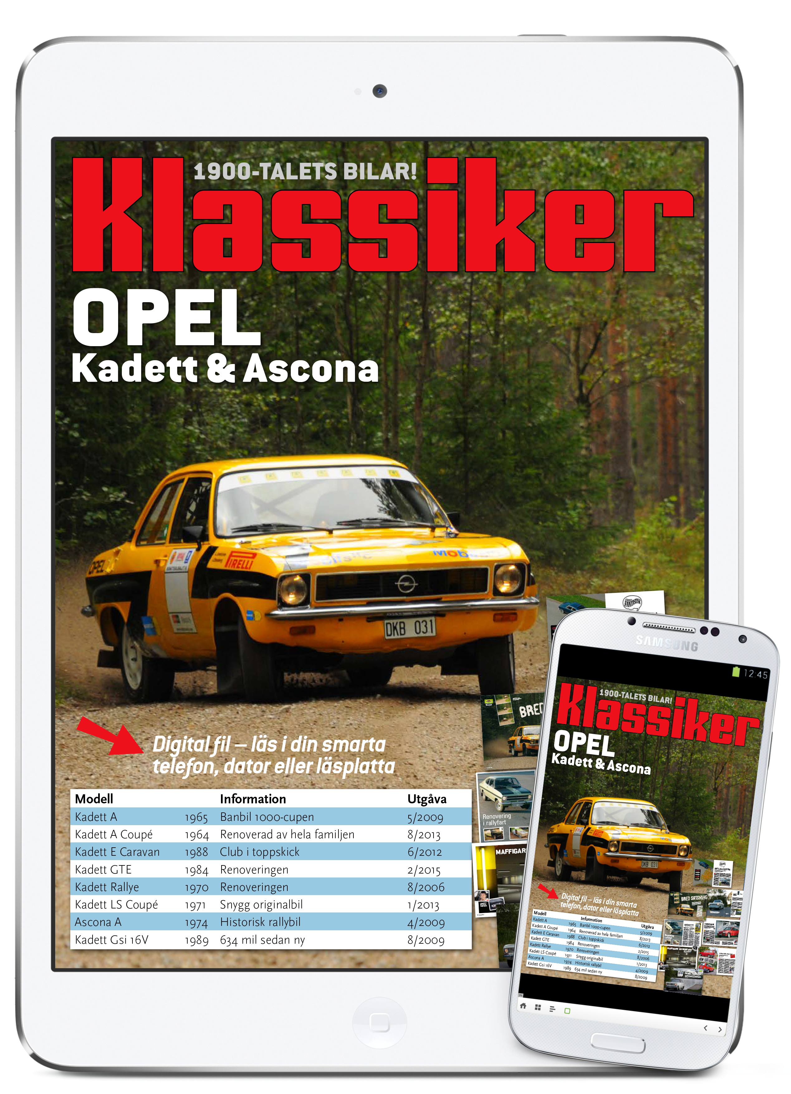 Digital läsning: Opel Kadett & Ascona. Klassiker