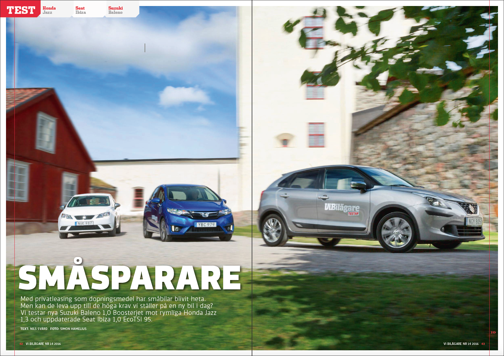 Vi Bilägare 2016/14 Biltest: Honda Jazz, Seat Ibiza, Suzki Baleno