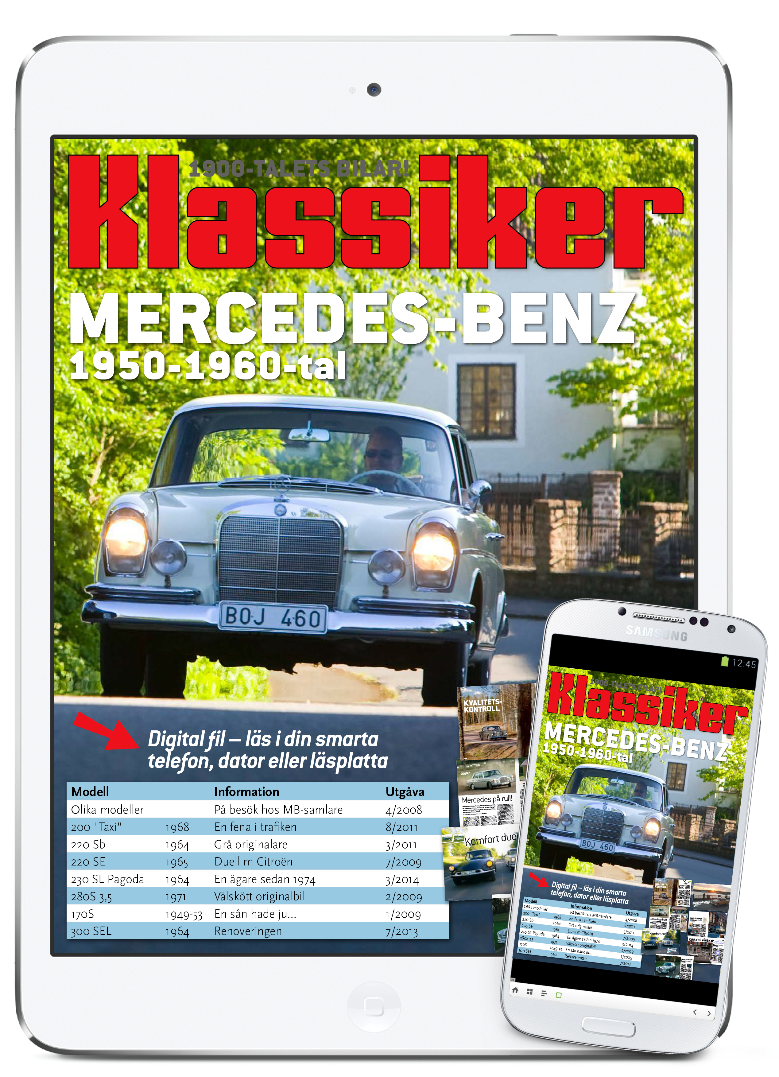 Digital läsning: Mercedes – Benz 1950 – 1960-tal. Klassiker