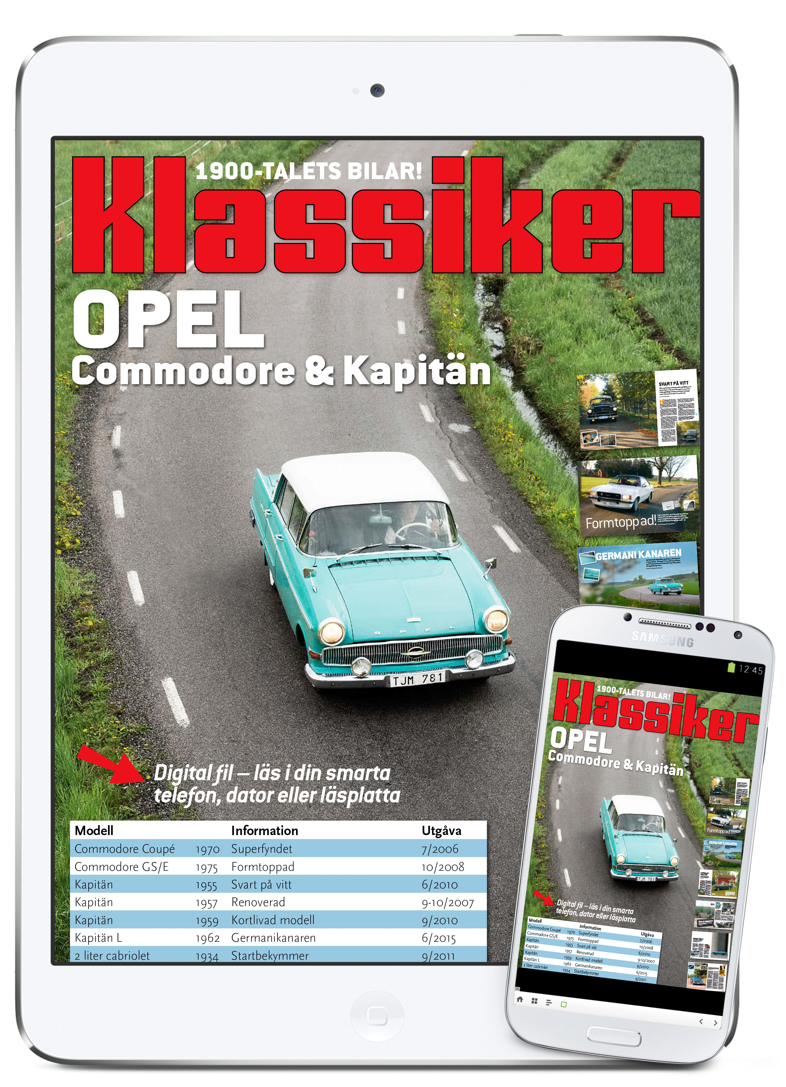 Digital läsning: Opel Commodore / Kapitän Klassiker