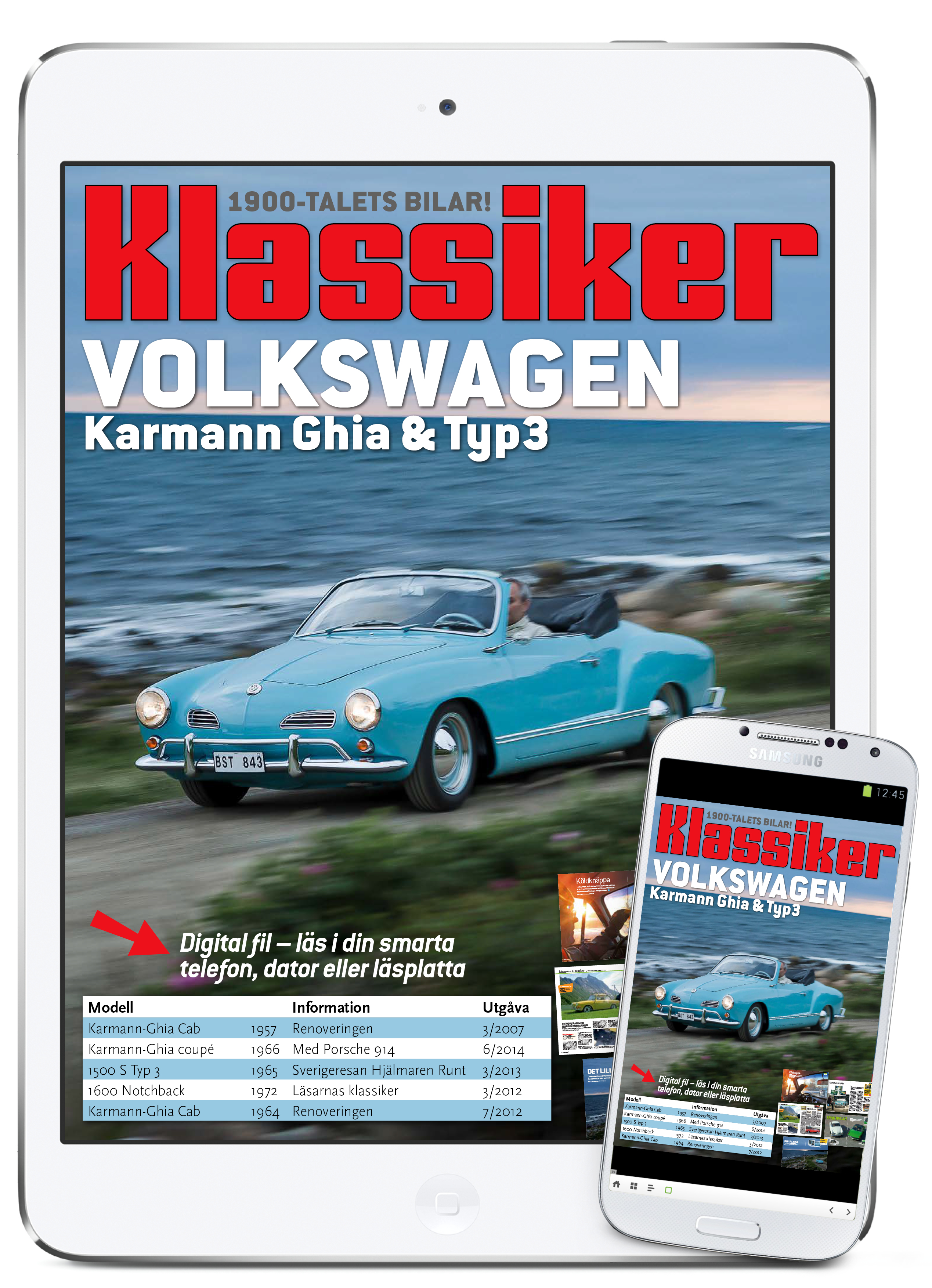 Digital läsning: VW Karmann Ghia & Typ3 Klassiker