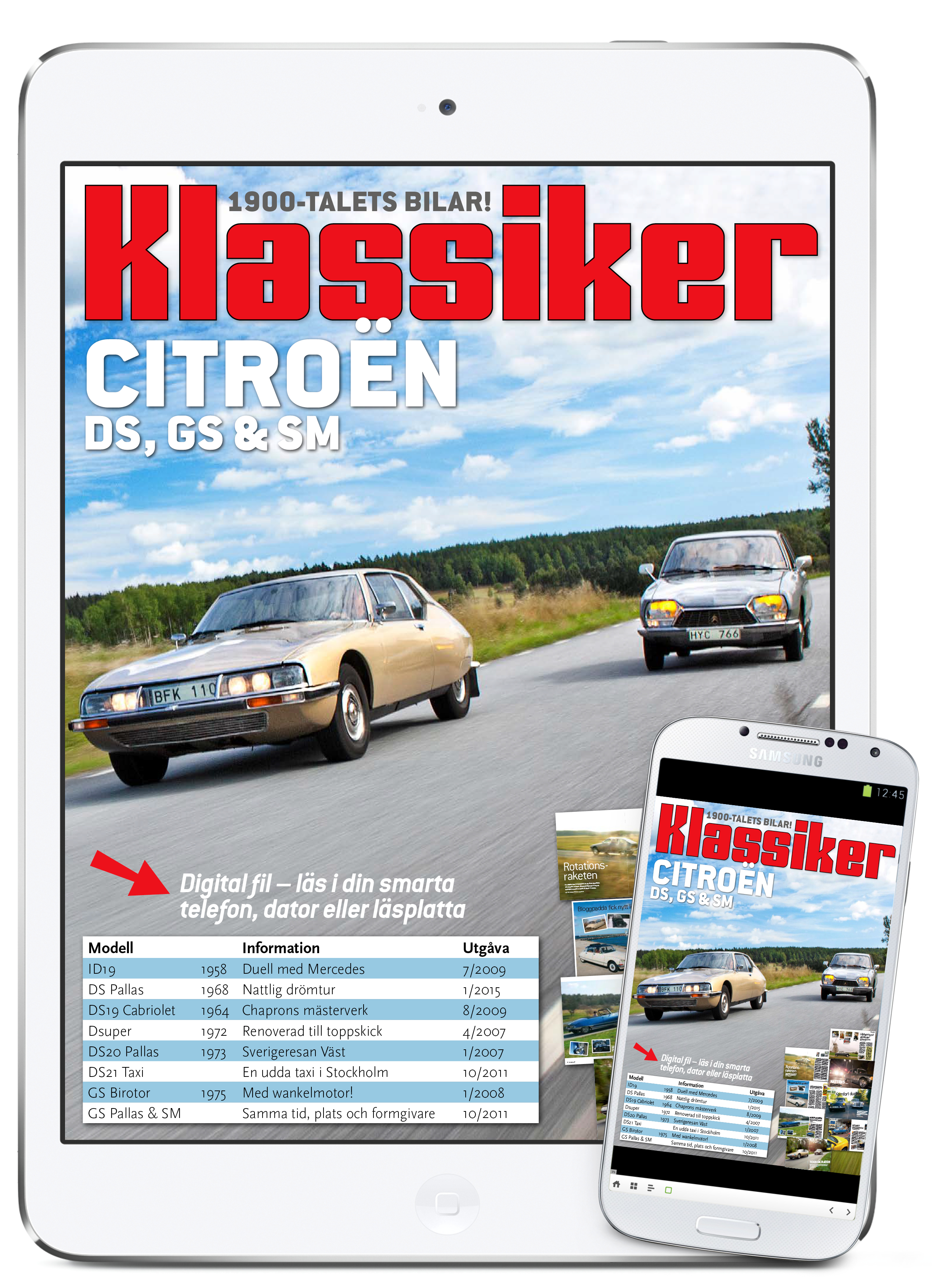 Digital läsning: Citroën DS GS SM Klassiker