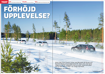 Vi Bilägare 2017/6 Biltest: Audi A6 3,0 TDI, Mercedes E220d All-terrain, Volvo V90 D5 AWD