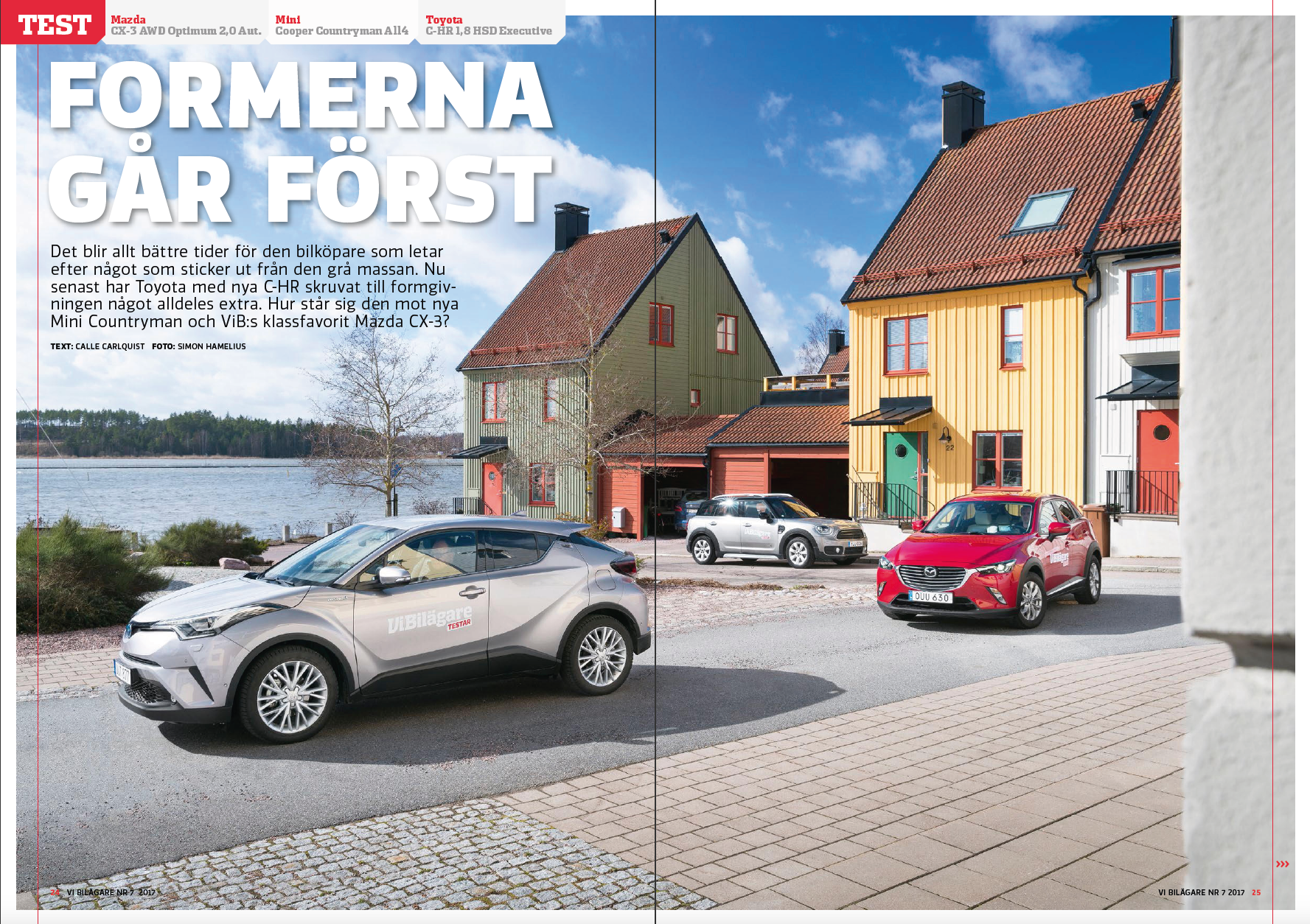 Vi Bilägare 2017/7 Biltest: Mazda CX-3, Mini Countryman, Toyota C-HR