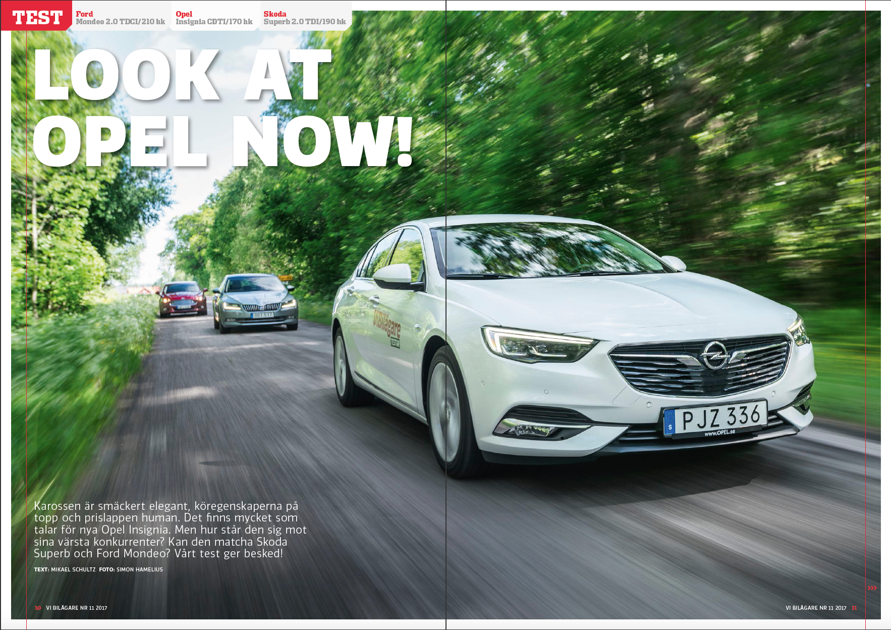 Vi Bilägare 2017/11 Biltest: Ford Mondeo/Opel Insignia/Skoda Superb