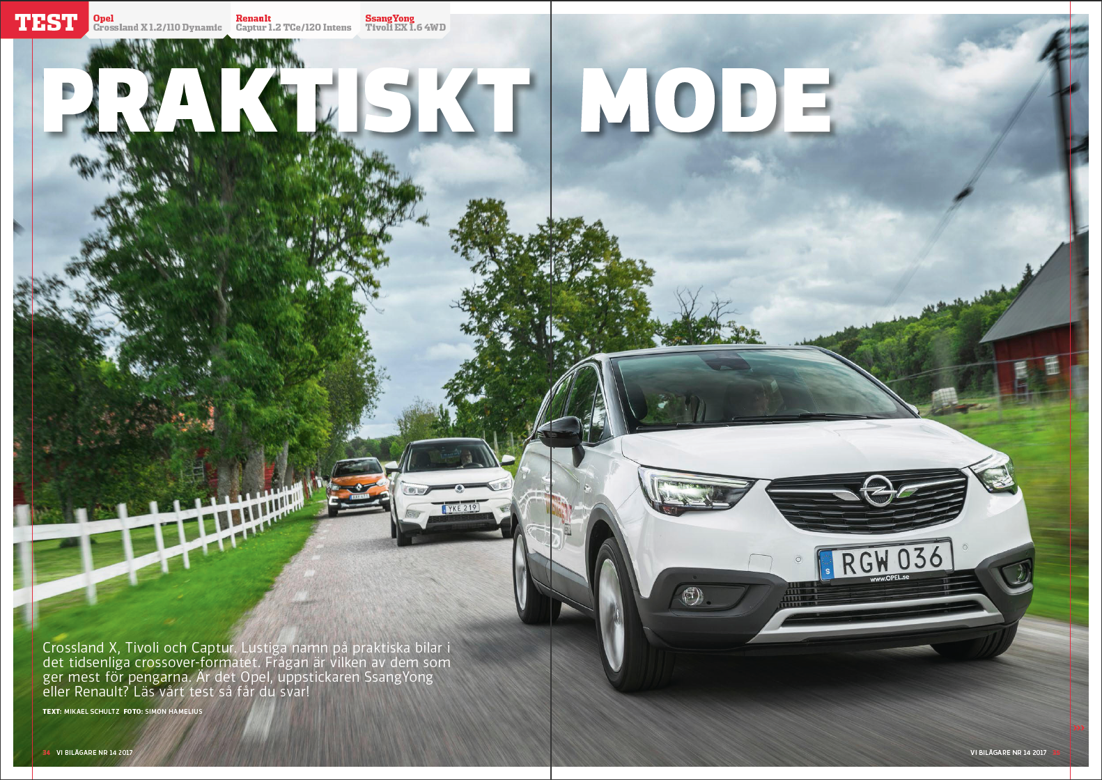 Vi Bilägare 2017/14 Biltest: Opel Crossland, Renault Captur, SsangYong Tivoli