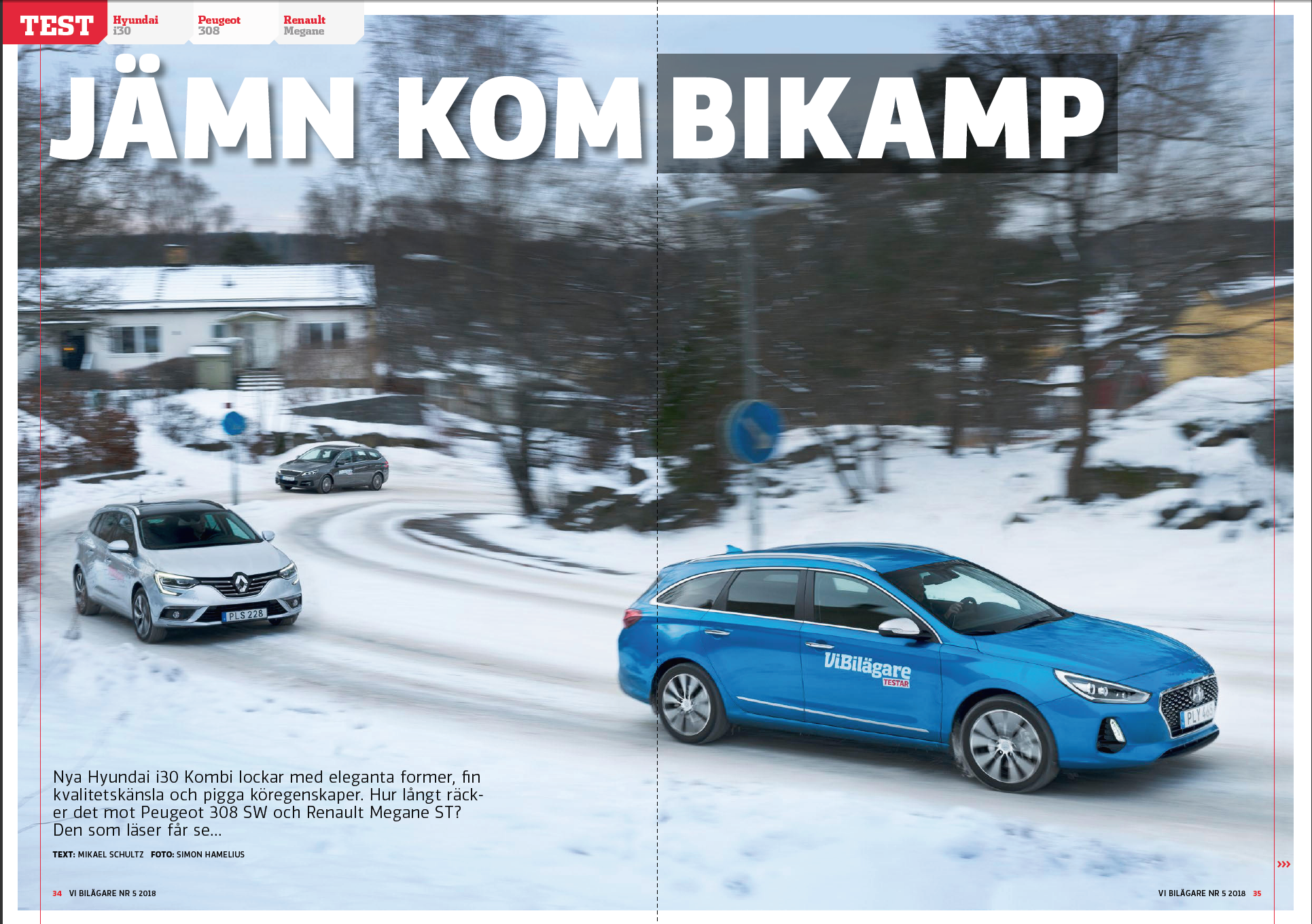 Vi Bilägare 2018/05 Biltest: Hyundai i30, Peugeot 308, Renault Megane