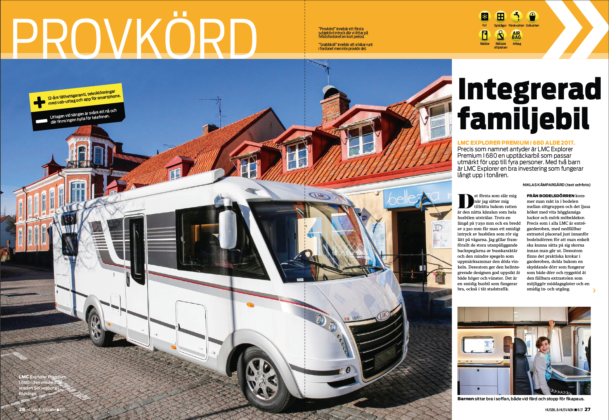 PROVKÖRT:  LMC EXPLORER PREMIUM I 680 ALDE - Husbil & Husvagn 08/2017