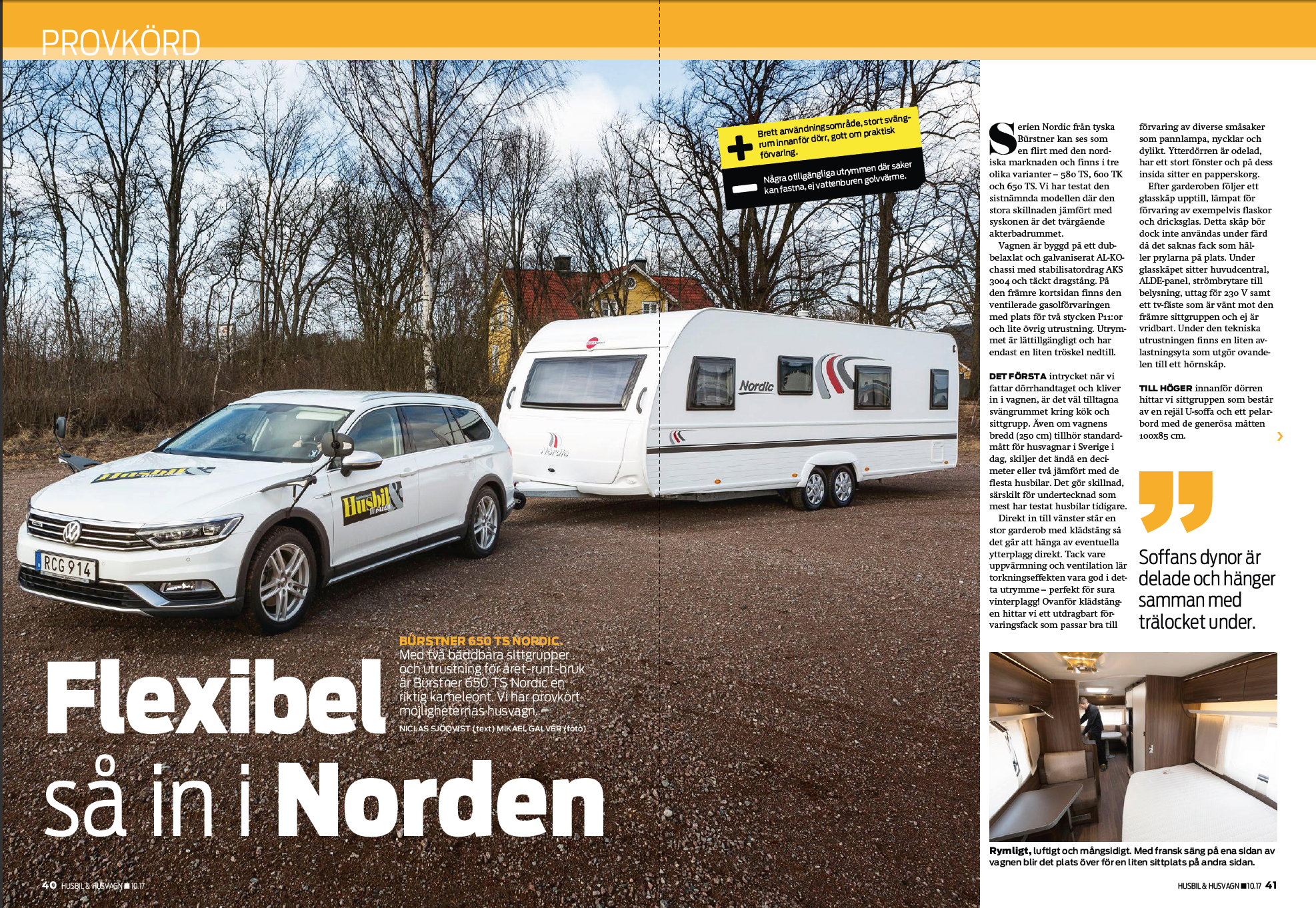 PROVKÖRT: BÜRSTNER 650 TS NORDIC - Husbil & Husvagn 10/2017